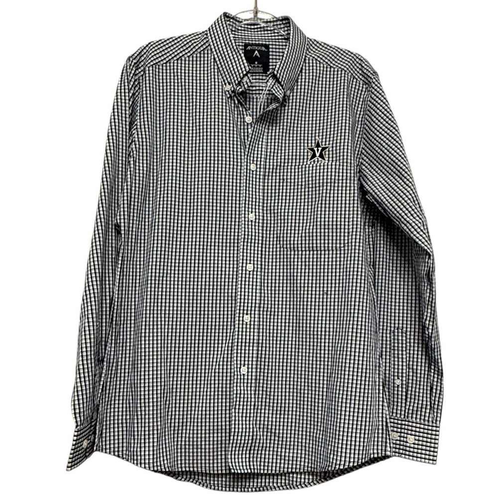 NWT Antigua Men's Vanderbilt Commodores Long Sleeve Button Down Shirt Size M.